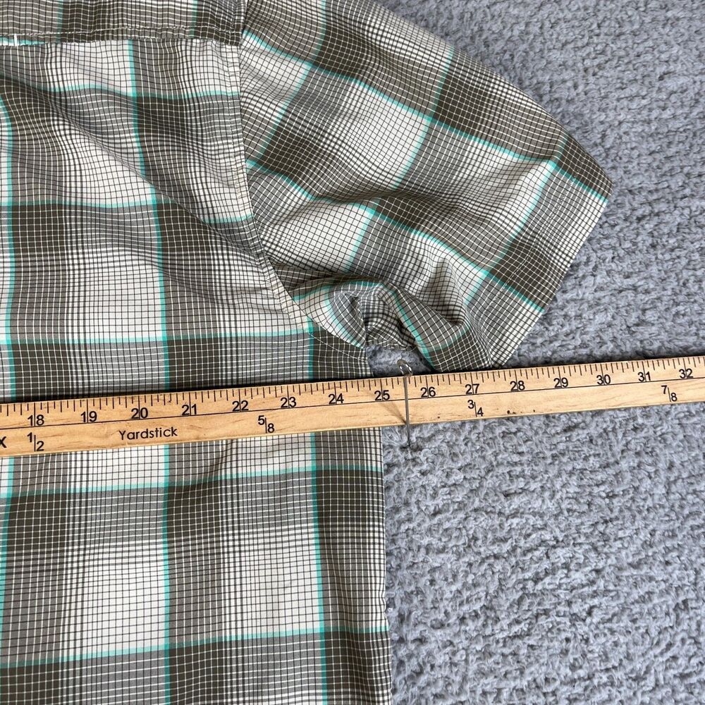Howler Bros Pearl Snap Shirt Men XL Brown Blue Plaid Snap Huckberry Short Sleeve - Picture 7 of 13